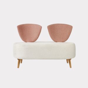 Chauffeuse BULLE 2 places avec 2 dossier côte à côte