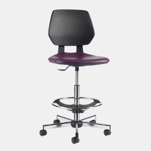 Siège technique haut TYKA assise tapissée et dossier polyréthane