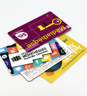 Carte de lecteur PVC 76/100 multicouche Recto Verso