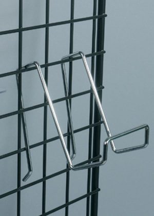 Support en fil d'acier chromé pour grille