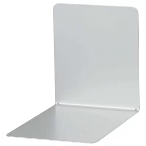 Serre-livres métallique, large, 14 x 12 x 14 cm, aimanté, gris