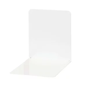 Serre-livres métall., larges, 14 x 12 x 14 cm, blanc