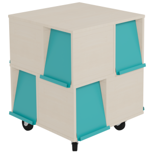 Tour à périodiques mobile 8 portes époxy