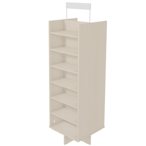 Présentoir rotatif double face 12 tablettes mélaminé