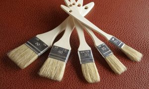 Pinceau queue de morue/soie blanche