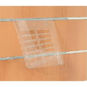 Porte-brochures plexi polyvalent de fond rainuré