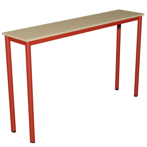 Mange-debout LYRA plateau ép.21 mm stratifié chant ABS piètement époxy - 180x40 cm - H110 cm