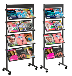 Présentoir mobile pour brochures & journaux