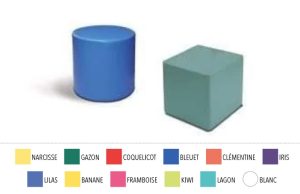 Poufs cylindre & cube